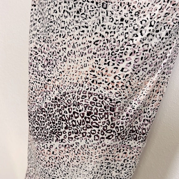 LOVESTITCH Cowl Neck Strappy All Over Pastel Leopard Abstract Print Long Dress - Picture 8 of 9